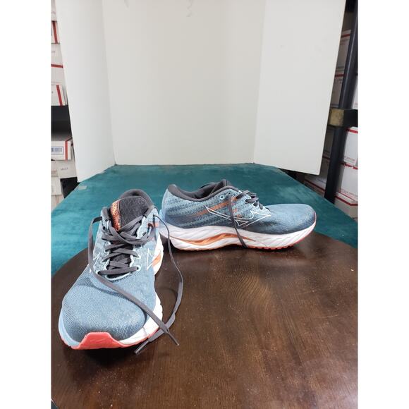 Mizuno Wave Inspire 19 Shoes Size 9 Mens Blue Running Marathon Gym j1gc234501 - Picture 1 of 12